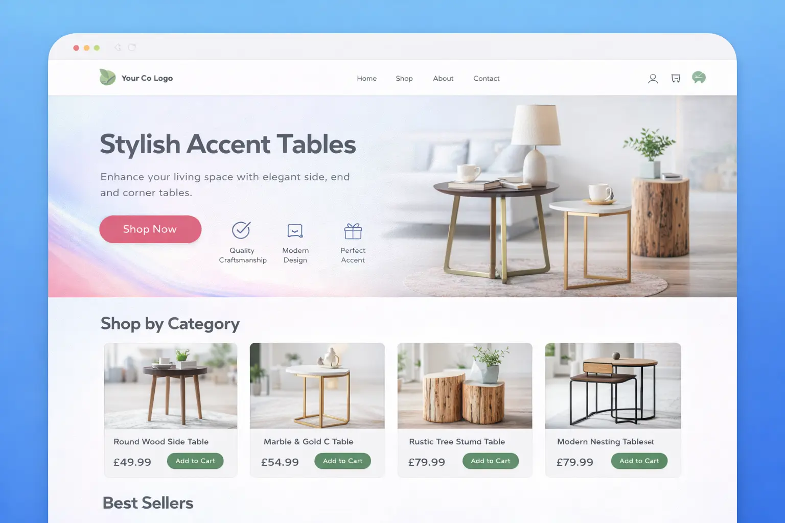 Featured image for selling accent tables  online with Make Local for Global