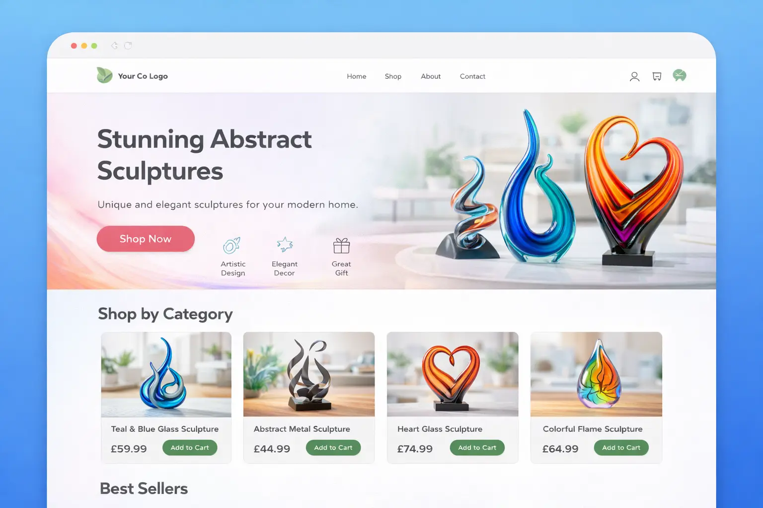 Featured image for selling abstract sculptures  online with Make Local for Global