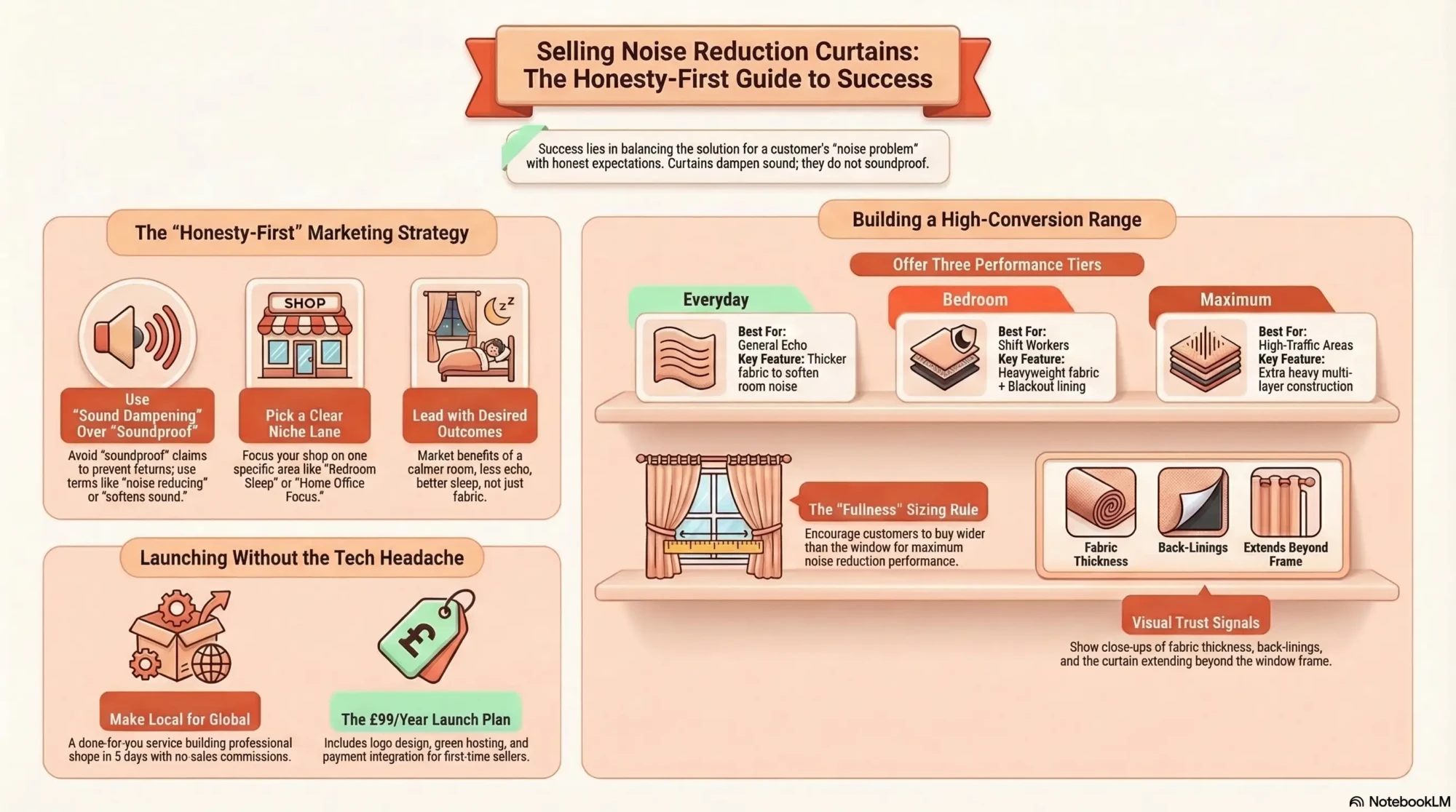 Sell noise reduction curtains: how to choose, price and sell them online