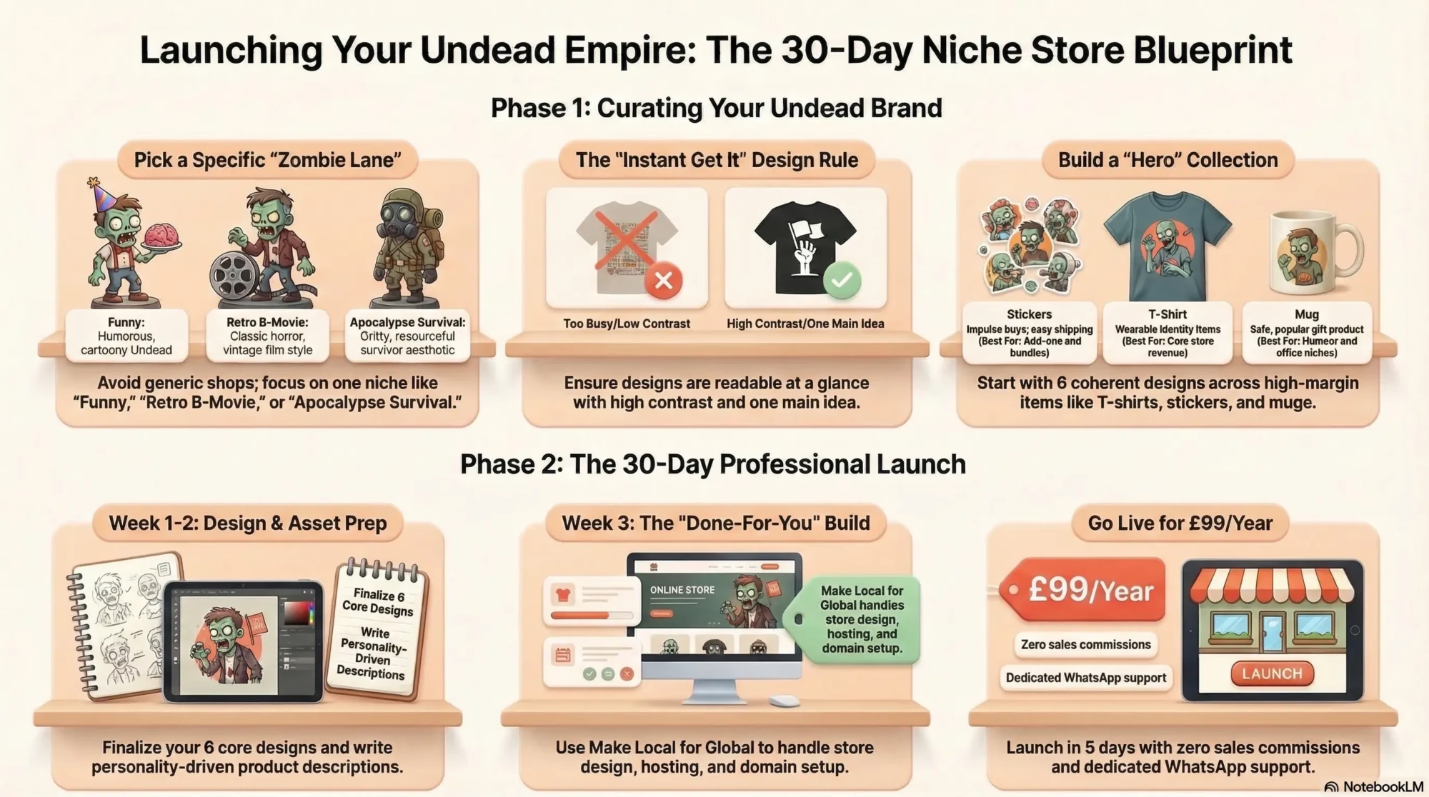 Zombie-themed merchandise: how to start selling it online