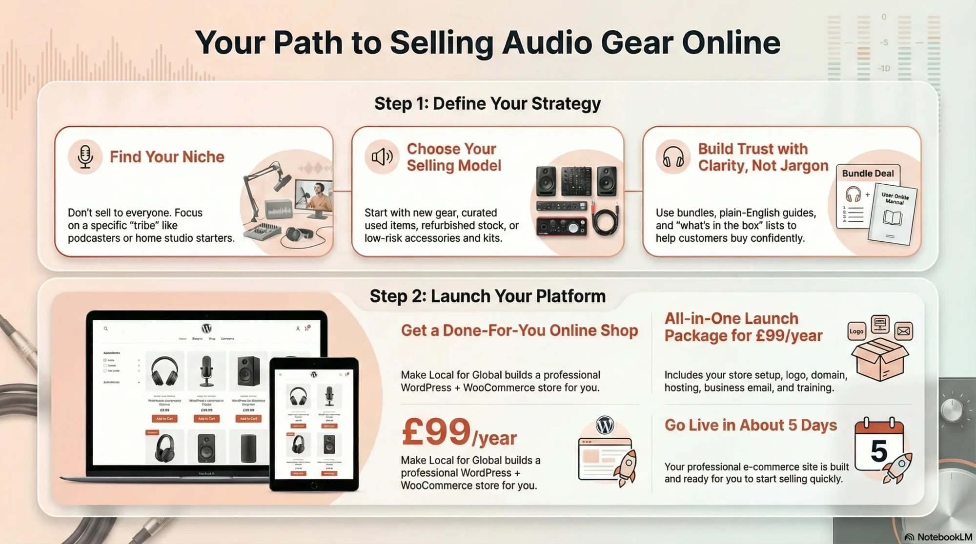 Sell audio equipment online: a UK guide to starting a profitable sound shop
