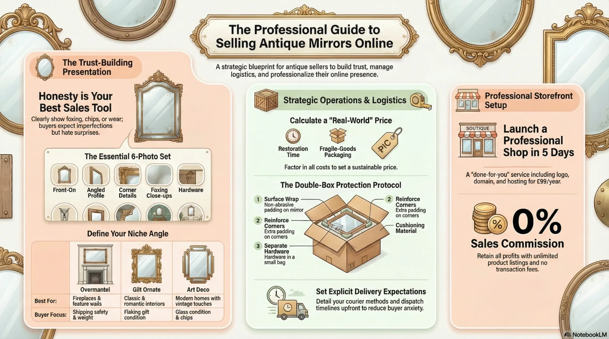 Sell antique mirrors online: the high-impact vintage piece buyers obsess over