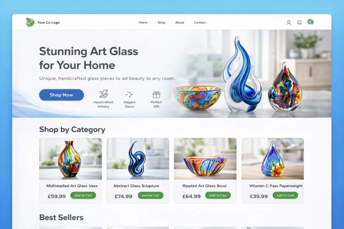 Featured image for selling art glass  online with Make Local for Global