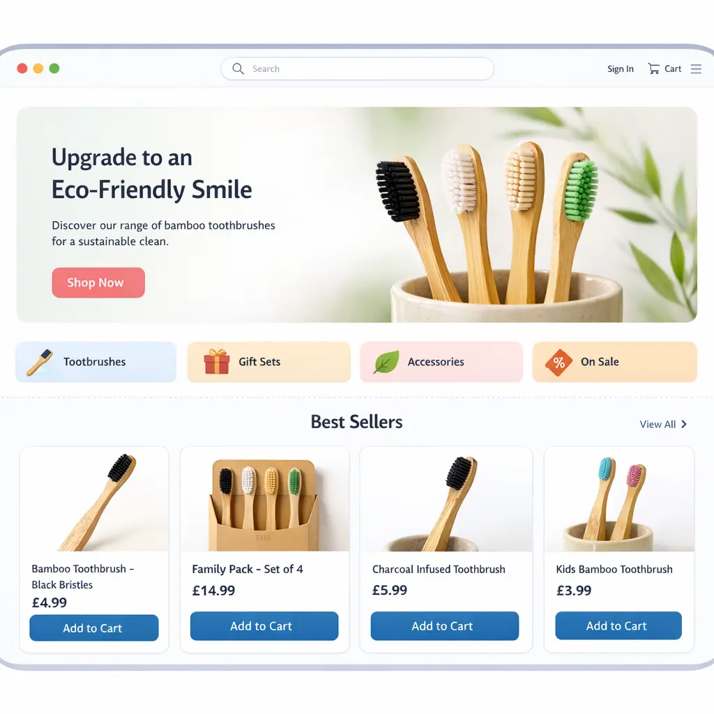 Featured image for selling bamboo toothbrushes  online with Make Local for Global