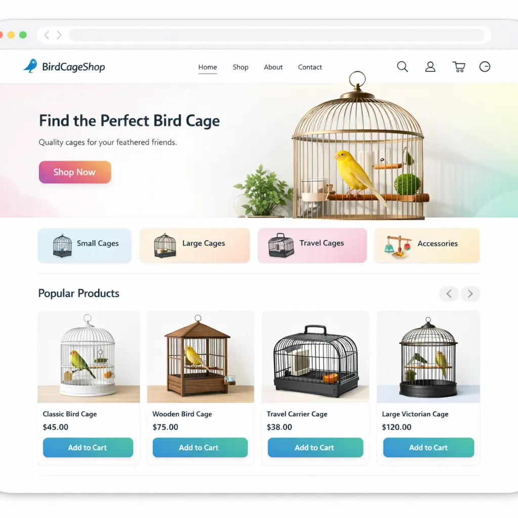 Featured image for selling bird cages  online with Make Local for Global