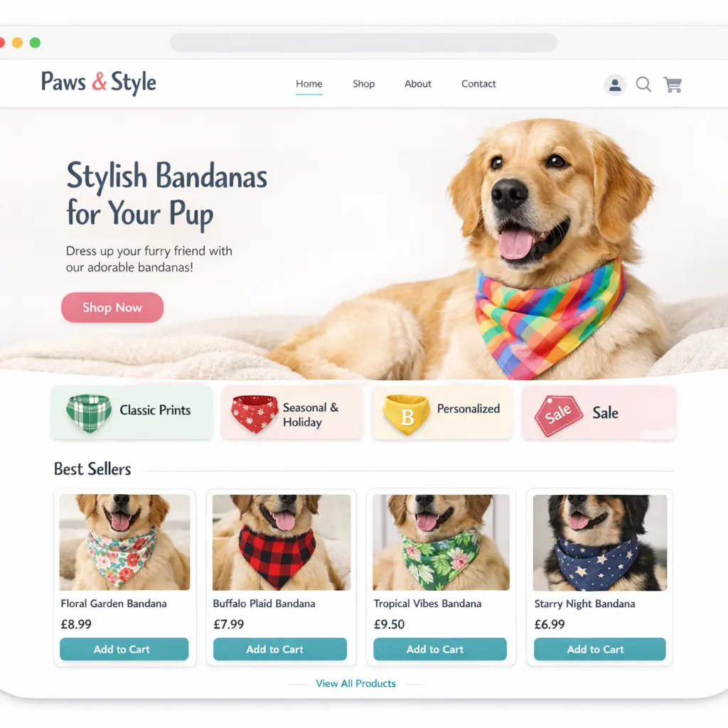 Featured image for selling dog bandanas  online with Make Local for Global