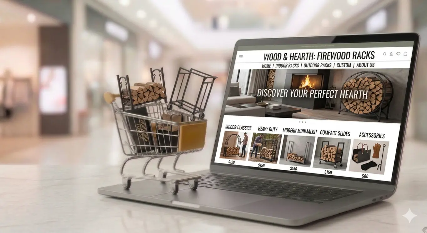 Featured image for selling firewood racks  online with Make Local for Global