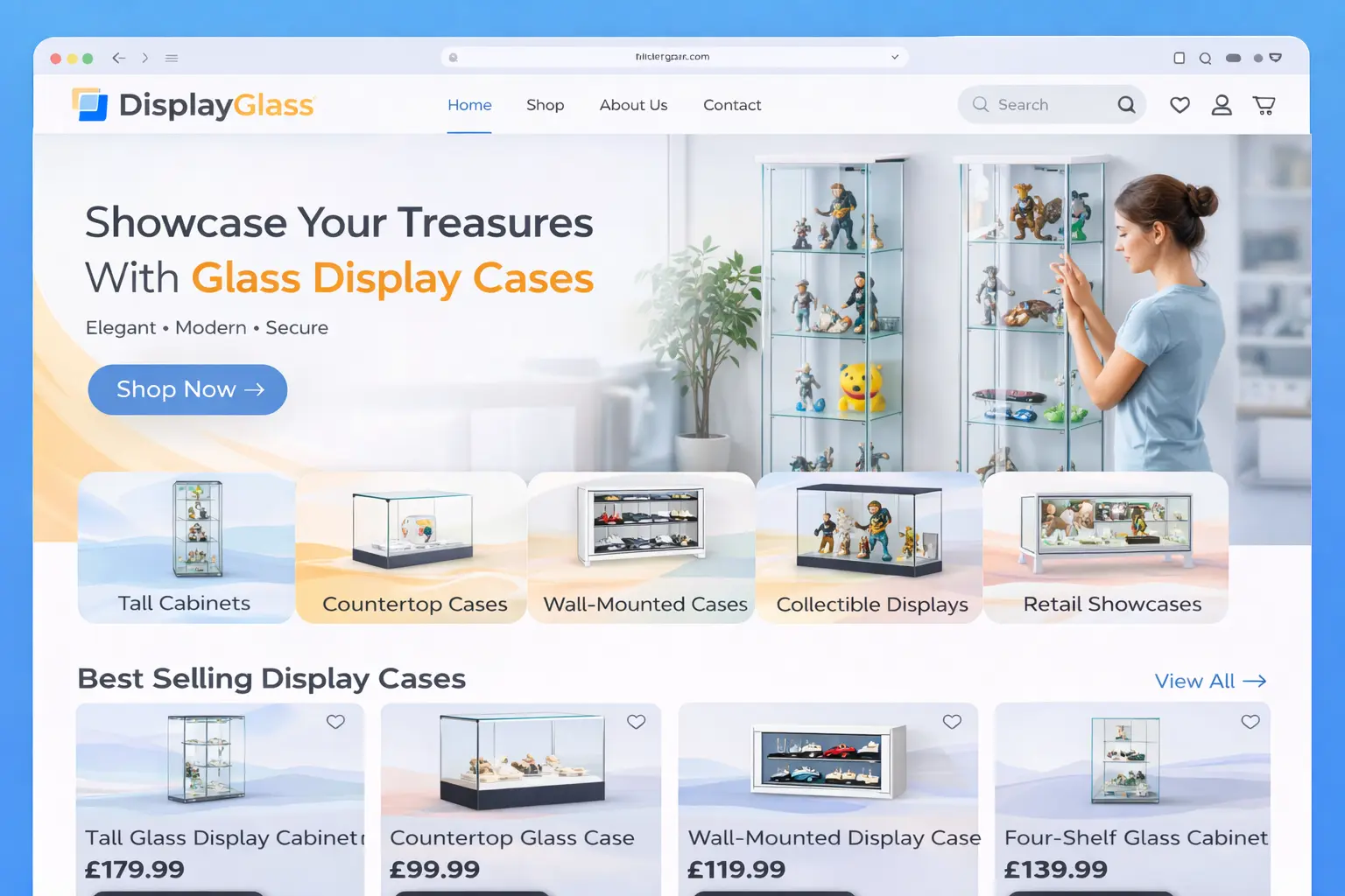 Featured image for selling glass display cases  online with Make Local for Global