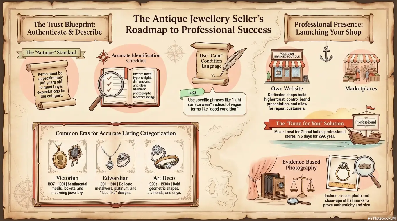 How to sell antique jewellery online without getting overwhelmed