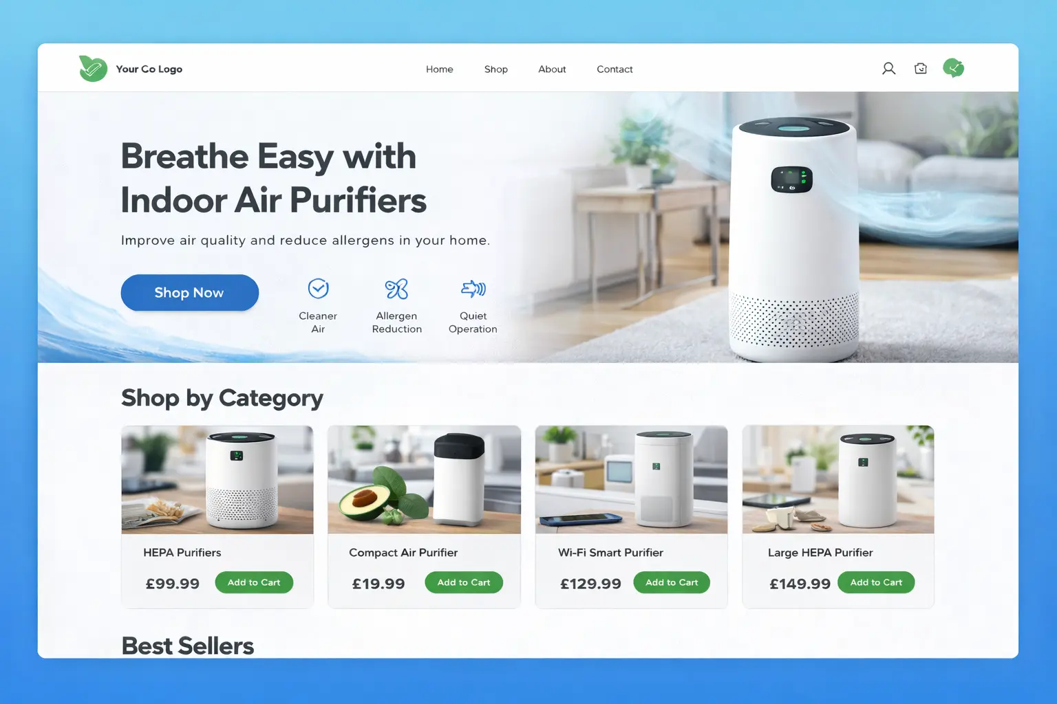 Featured image for selling indoor air purifiers  online with Make Local for Global