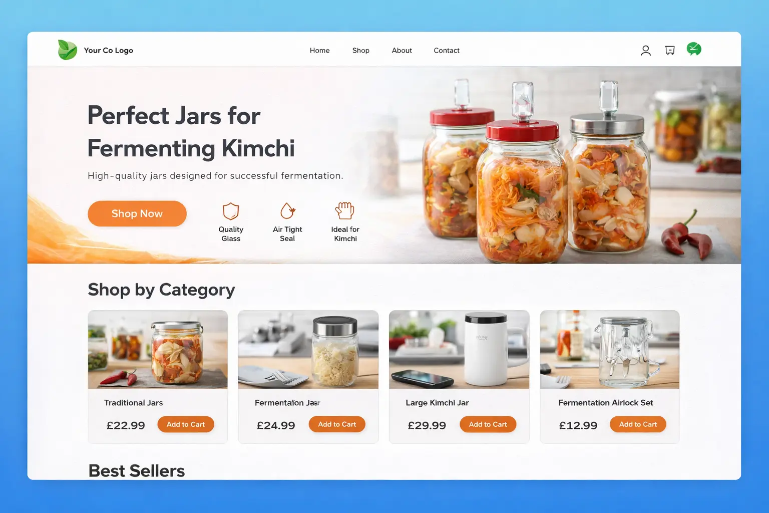 Featured image for selling kimchi fermenting jars  online with Make Local for Global
