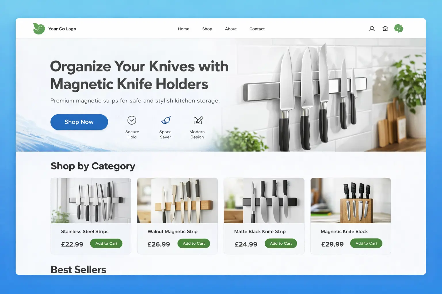 Featured image for selling kitchen knife magnets  online with Make Local for Global