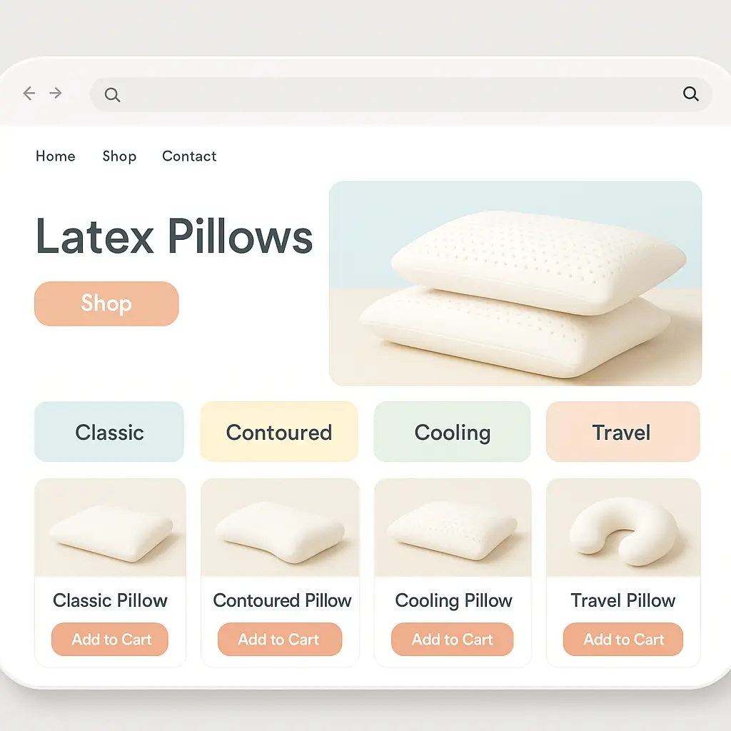 Featured image for selling latex pillows  online with Make Local for Global