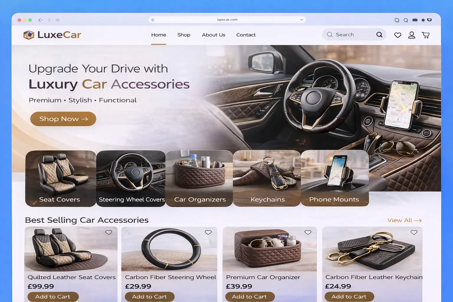 Featured image for selling luxury car accessories  online with Make Local for Global