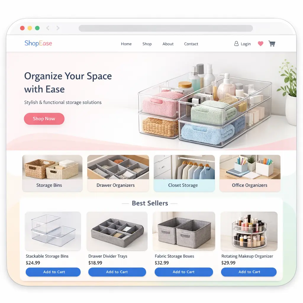 Featured image for selling organizer bins  online with Make Local for Global