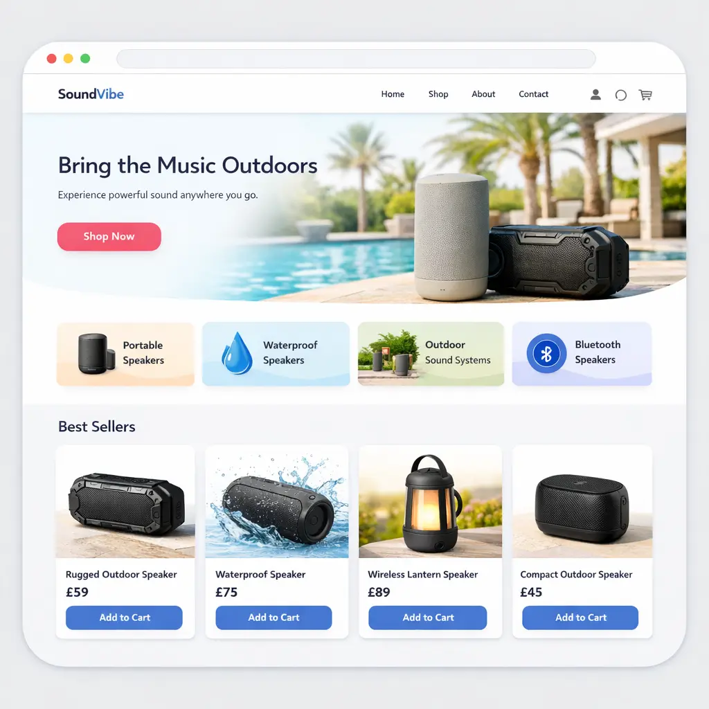 Featured image for selling outdoor speakers  online with Make Local for Global