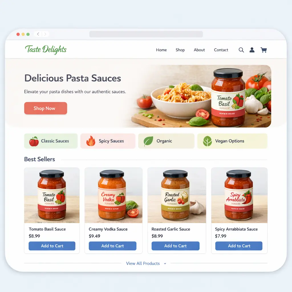 Featured image for selling pasta sauce  online with Make Local for Global