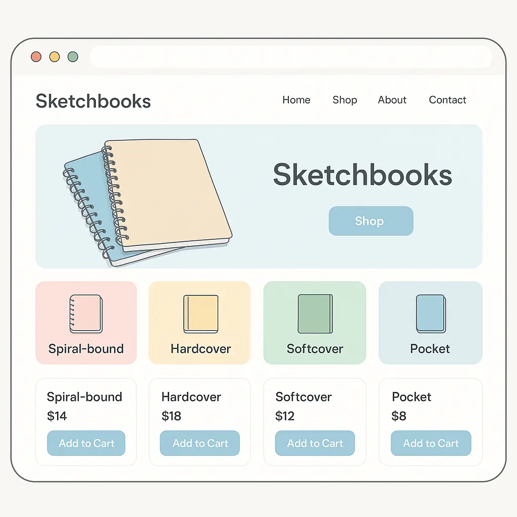 Featured image for selling sketchbooks  online with Make Local for Global