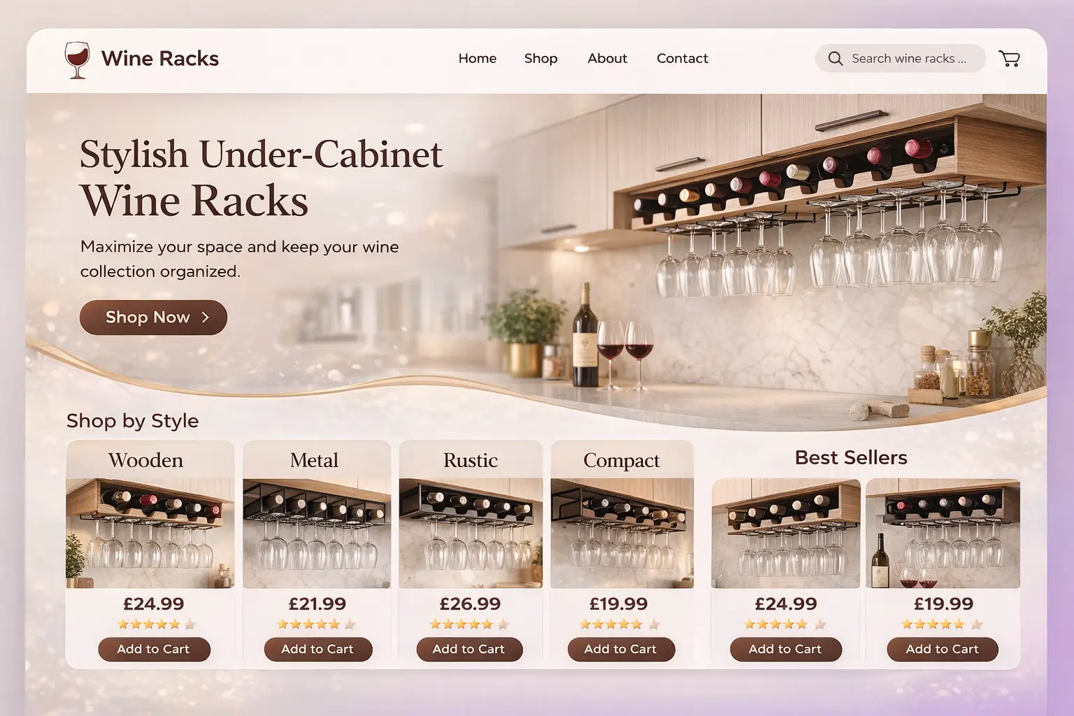 Featured image for selling under-cabinet wine racks  online with Make Local for Global