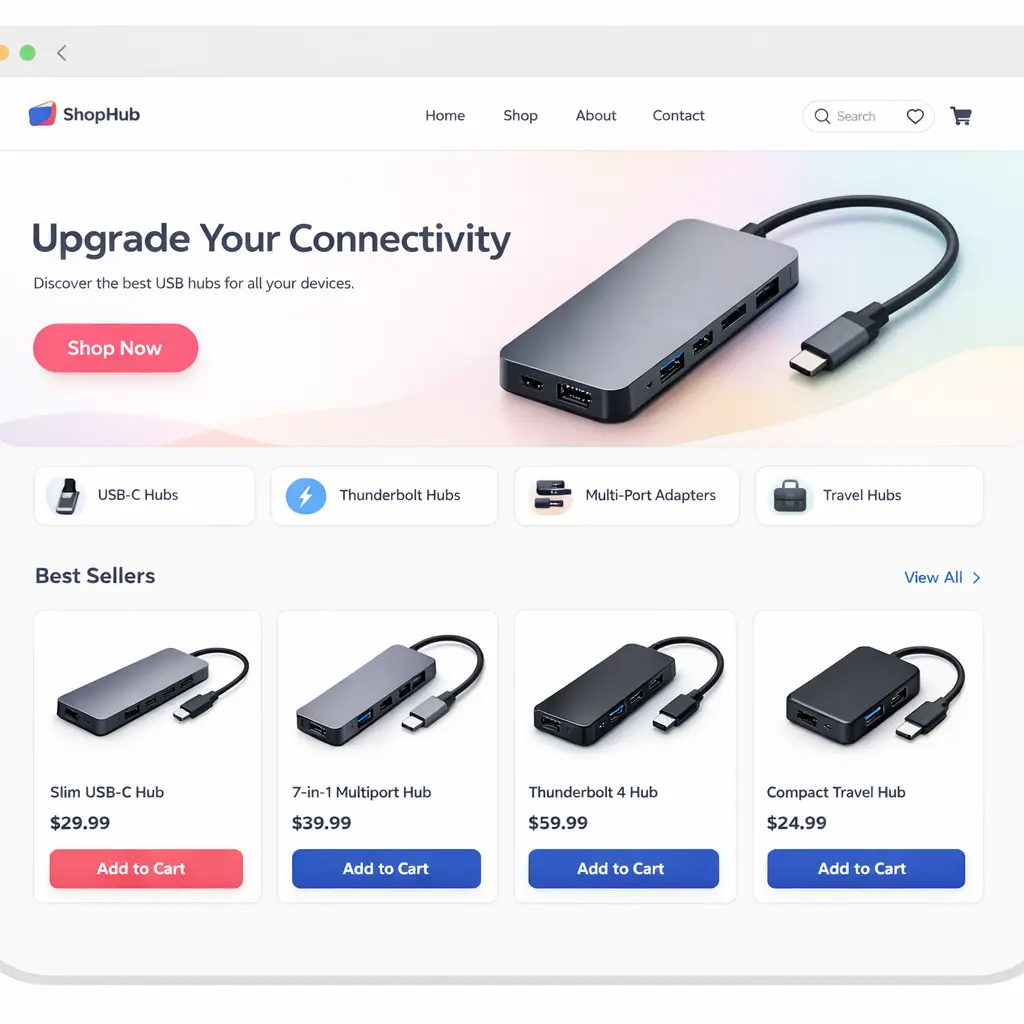 Featured image for selling usb hubs  online with Make Local for Global