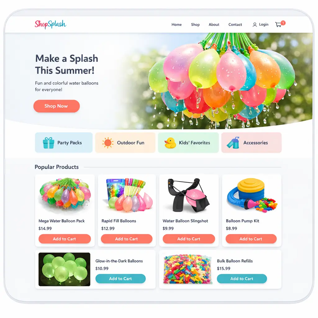 Featured image for selling water balloons  online with Make Local for Global