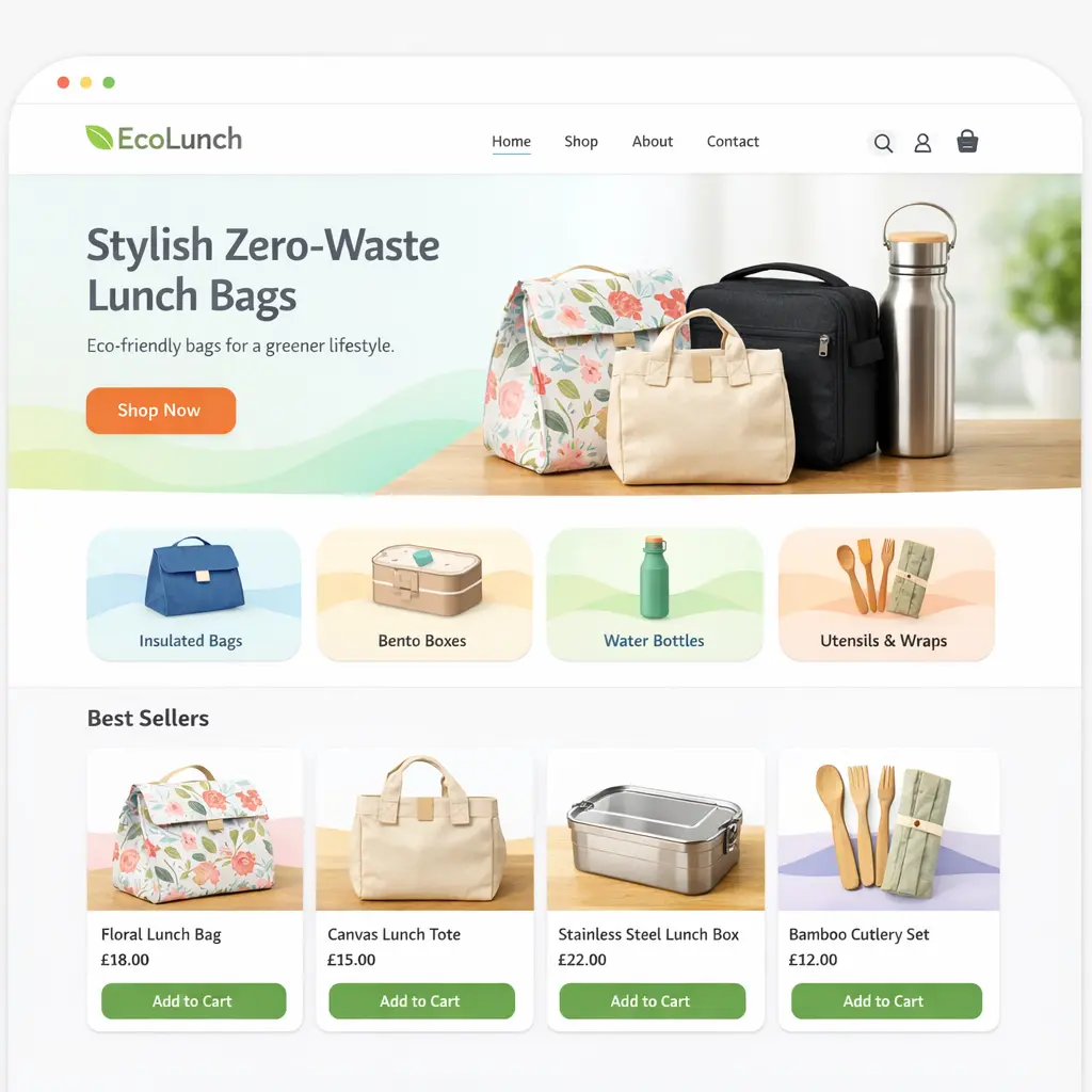 Featured image for selling zero-waste lunch bags  online with Make Local for Global