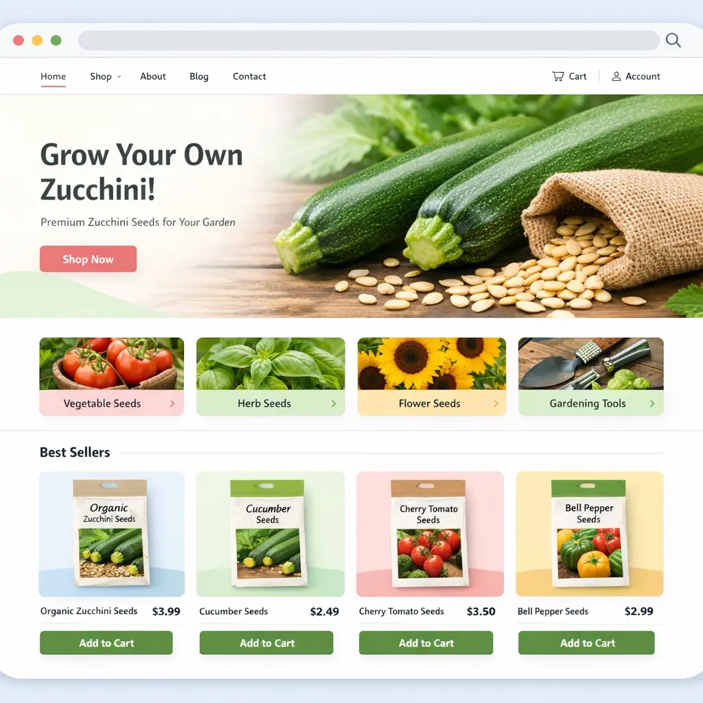 Featured image for selling zucchini seeds  online with Make Local for Global