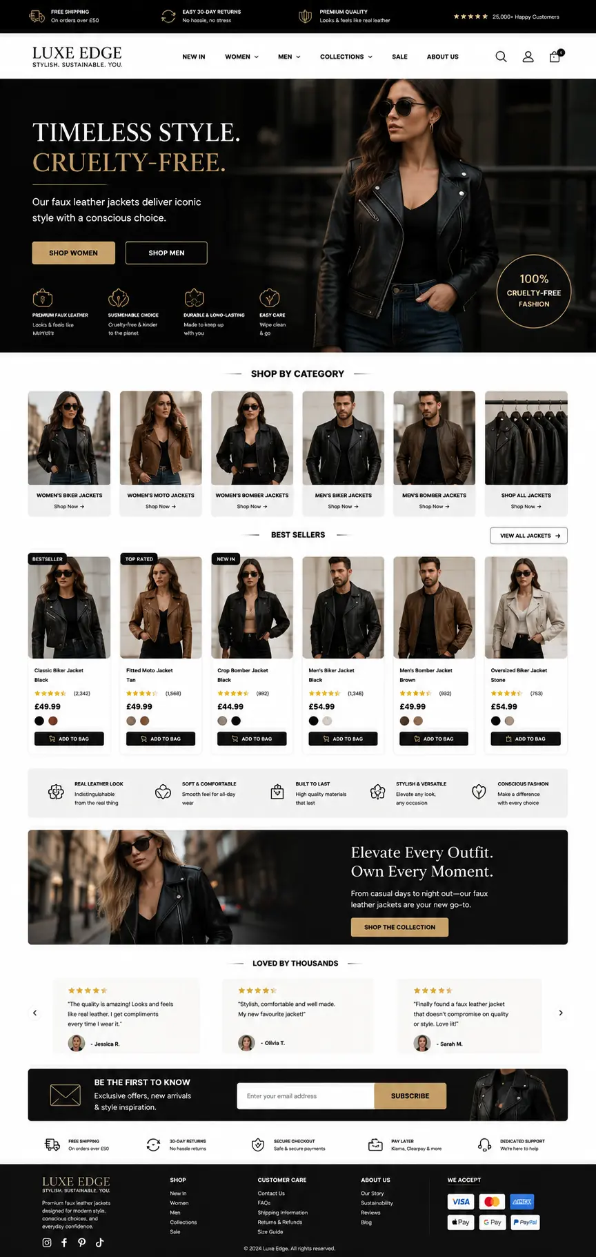 Featured image for selling faux leather jackets  online with Make Local for Global