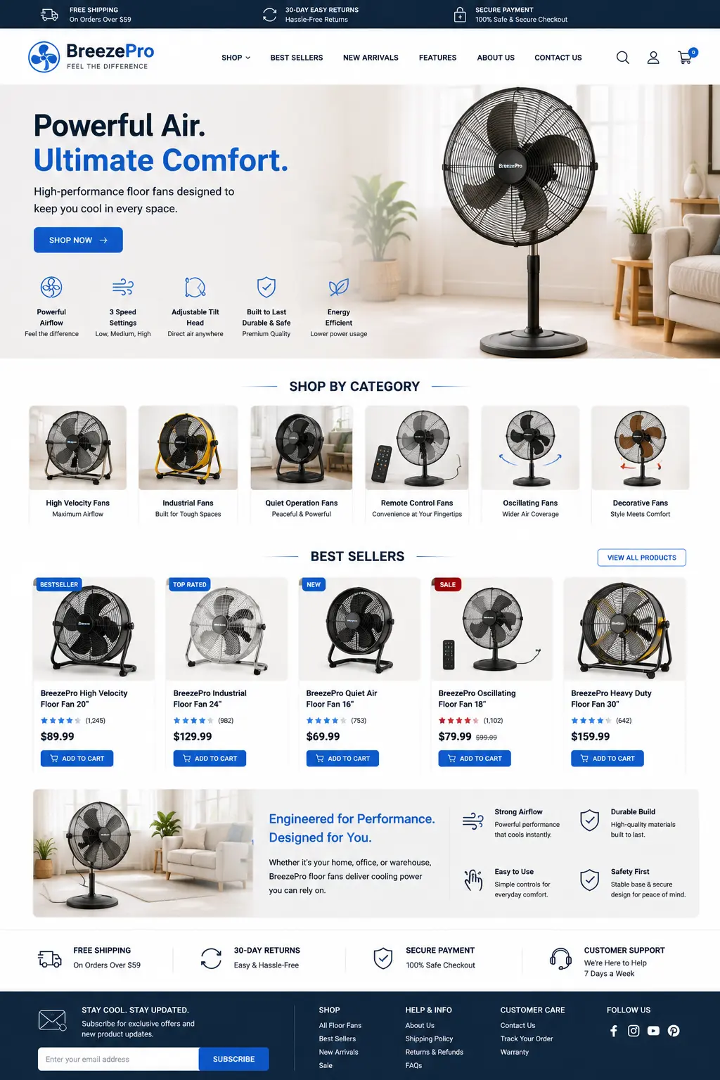 Featured image for selling floor fans  online with Make Local for Global