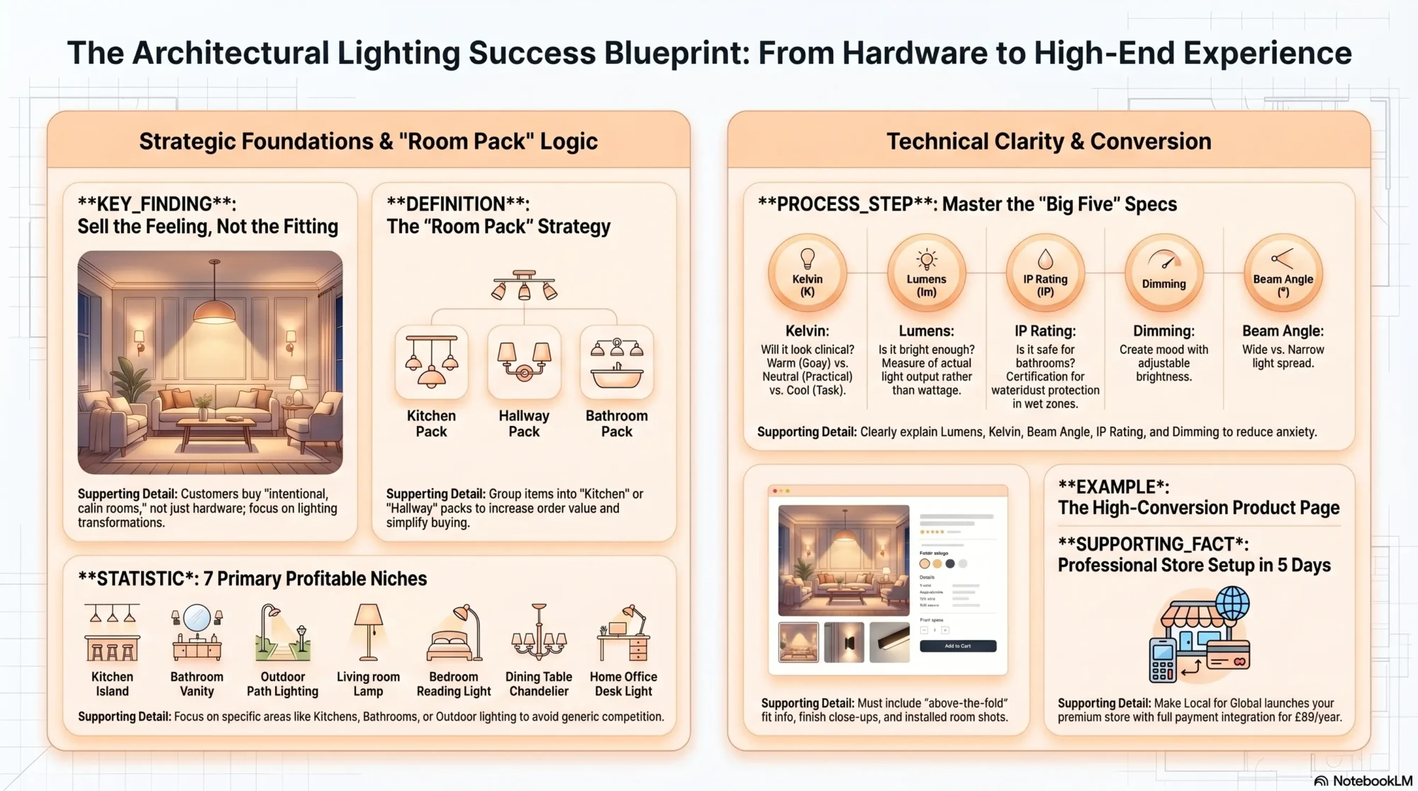 How to sell architectural lighting online and build a premium design business