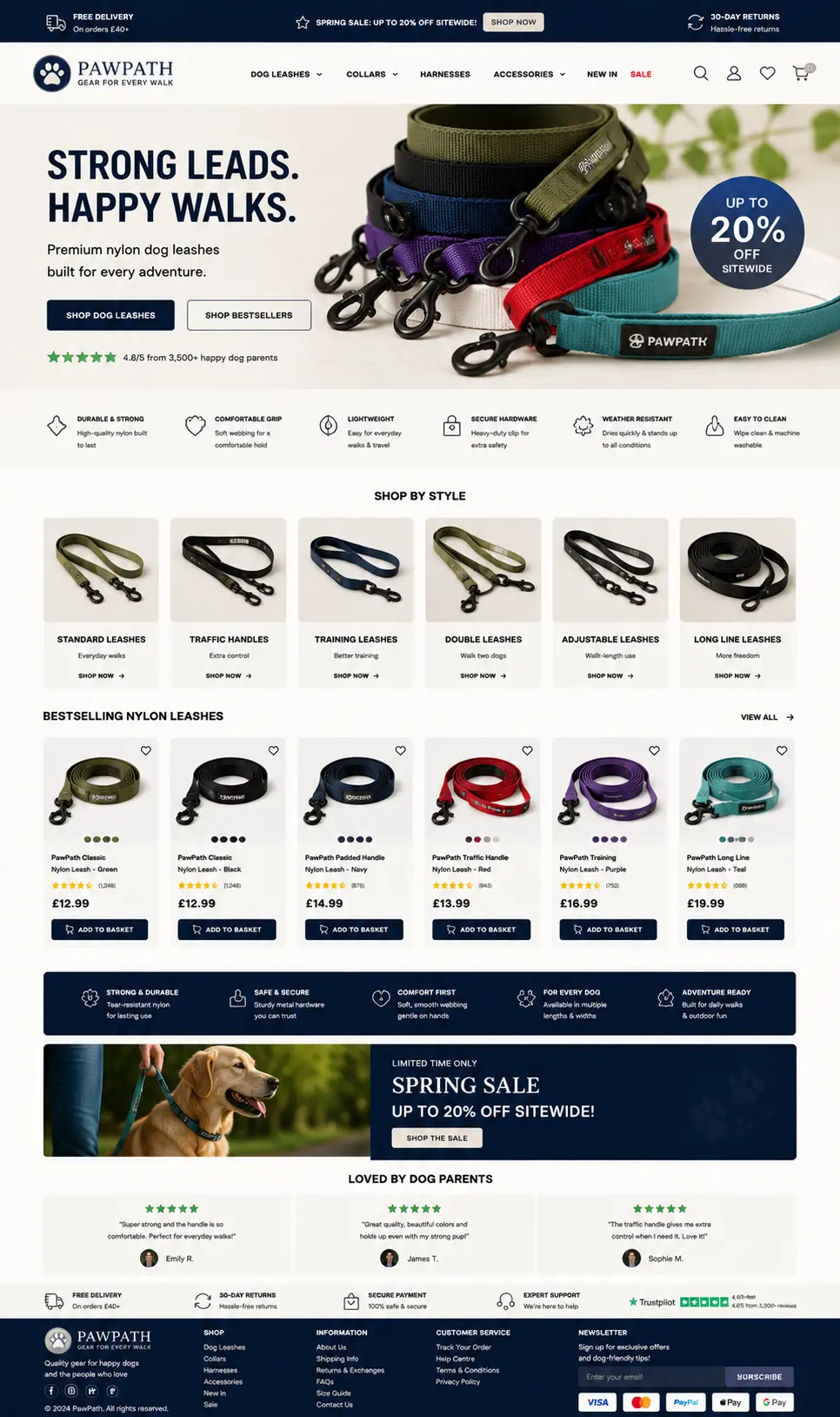 Featured image for selling nylon dog leashes  online with Make Local for Global
