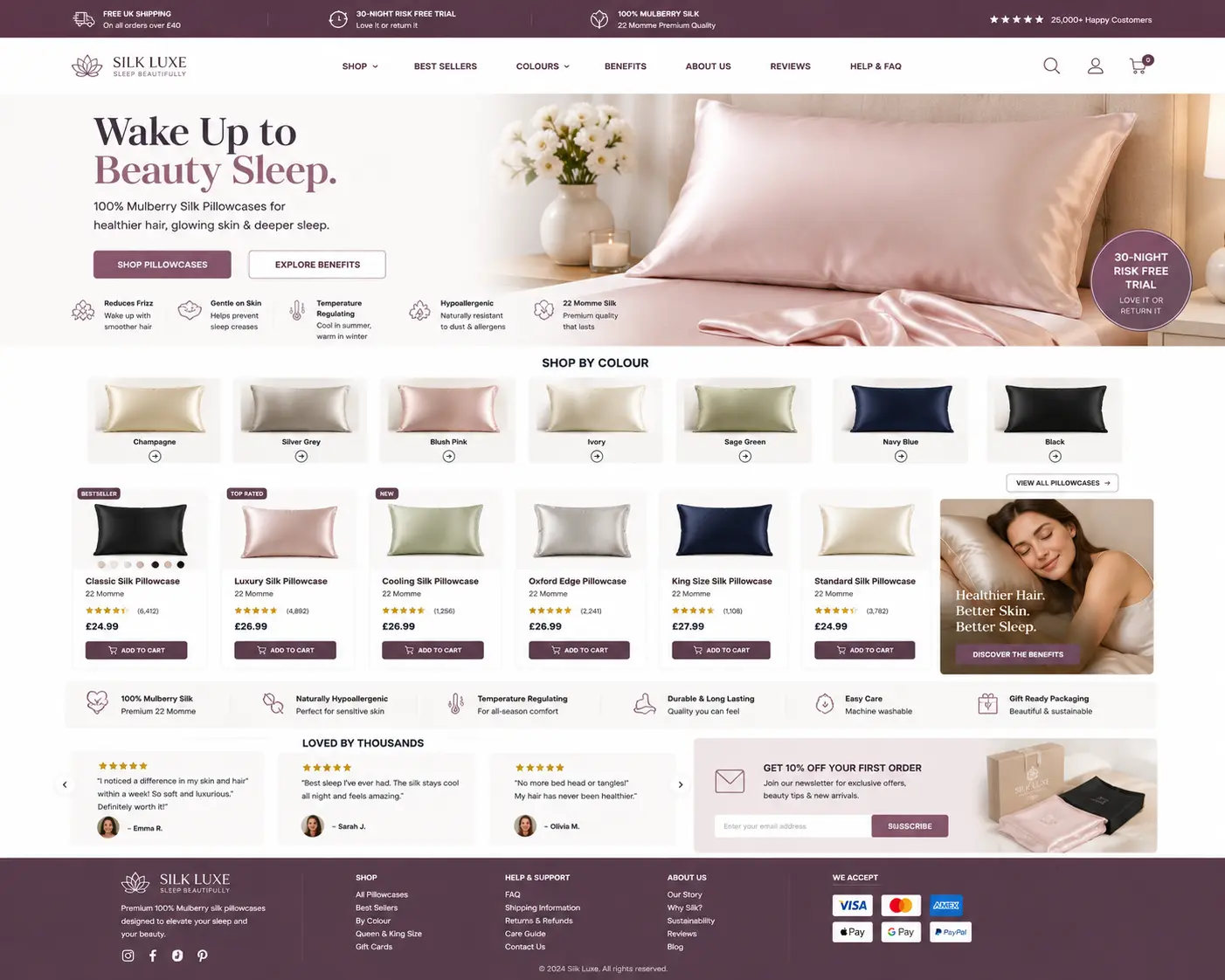 Featured image for selling silk pillowcases  online with Make Local for Global