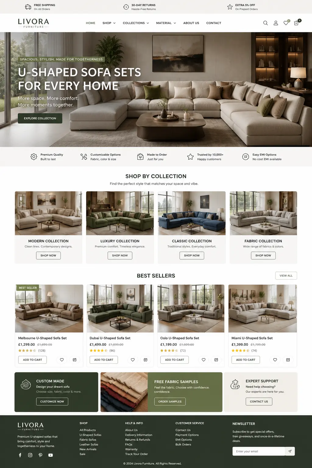 Featured image for selling u-shaped sofa sets  online with Make Local for Global