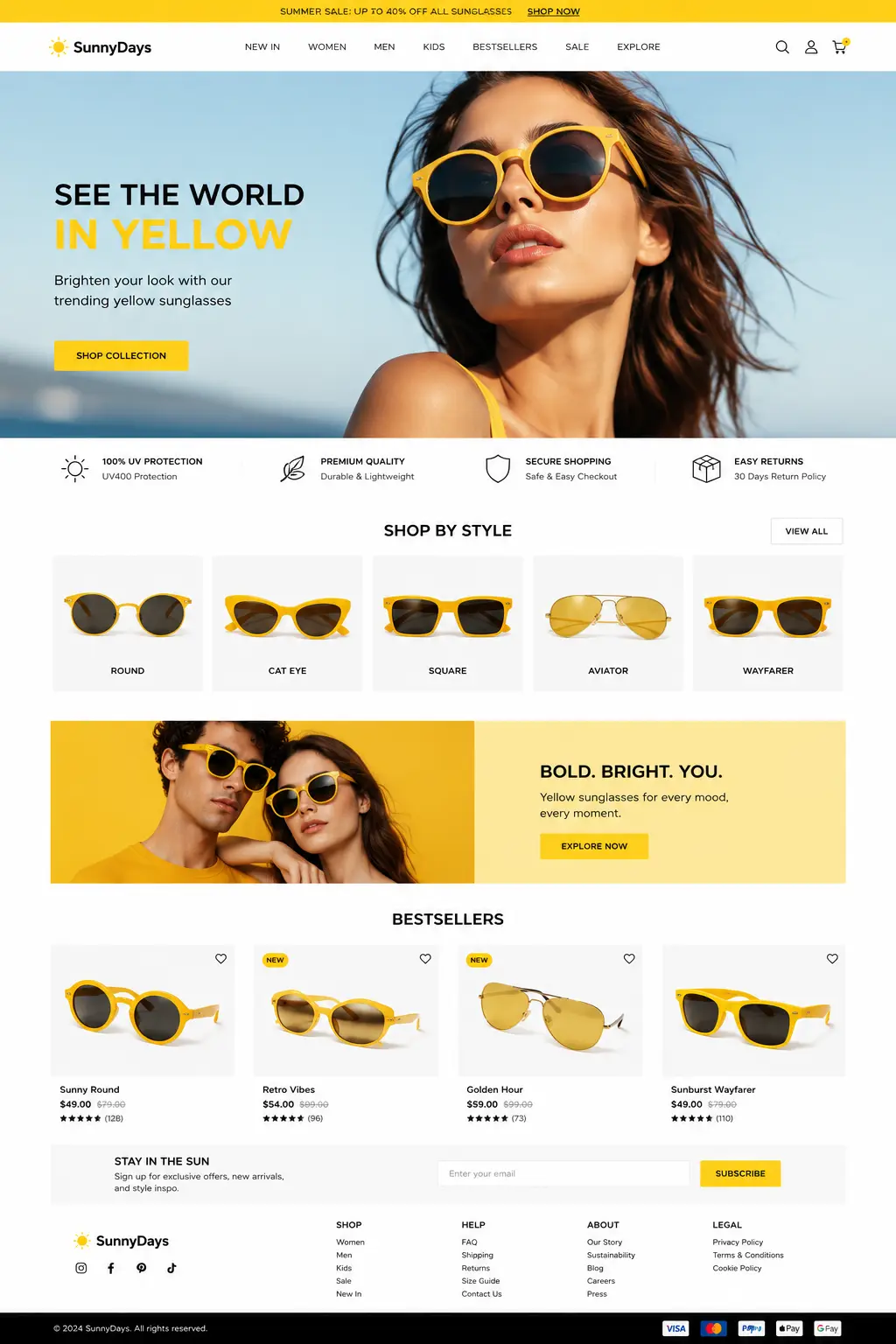 Featured image for selling yellow sunglasses  online with Make Local for Global