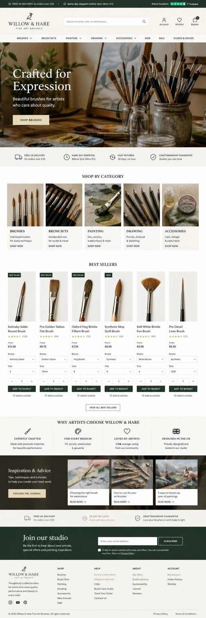 Featured image for selling art brushes  online with Make Local for Global