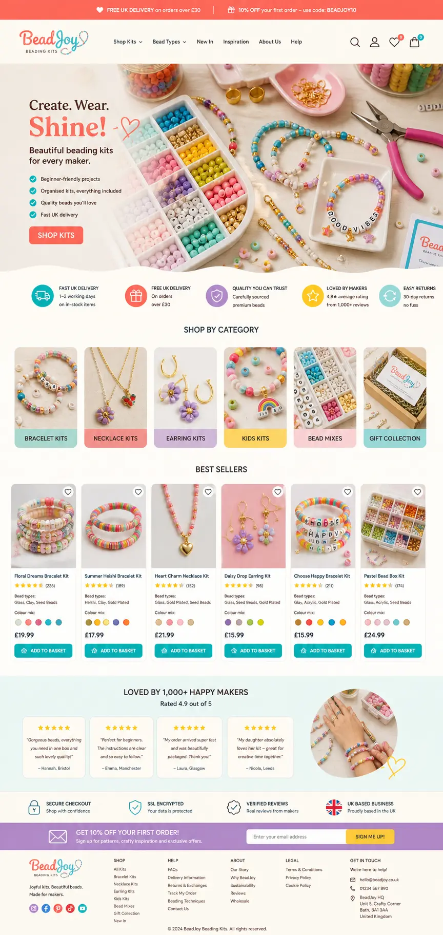Featured image for selling beading kits  online with Make Local for Global