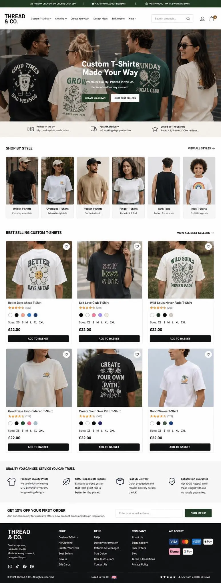 Featured image for selling custom t-shirts  online with Make Local for Global