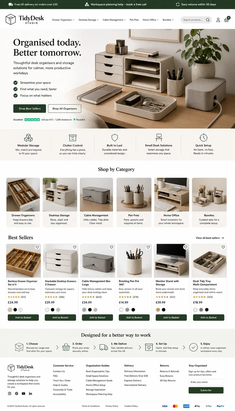 Featured image for selling desk organisers  online with Make Local for Global