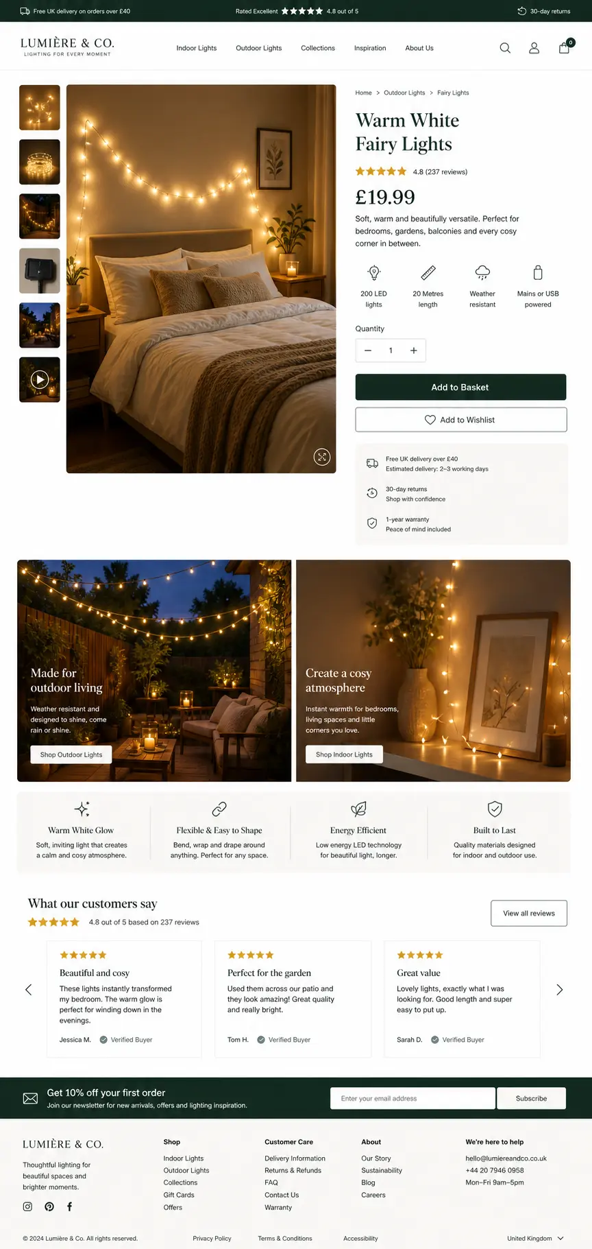 Featured image for selling fairy lights  online with Make Local for Global