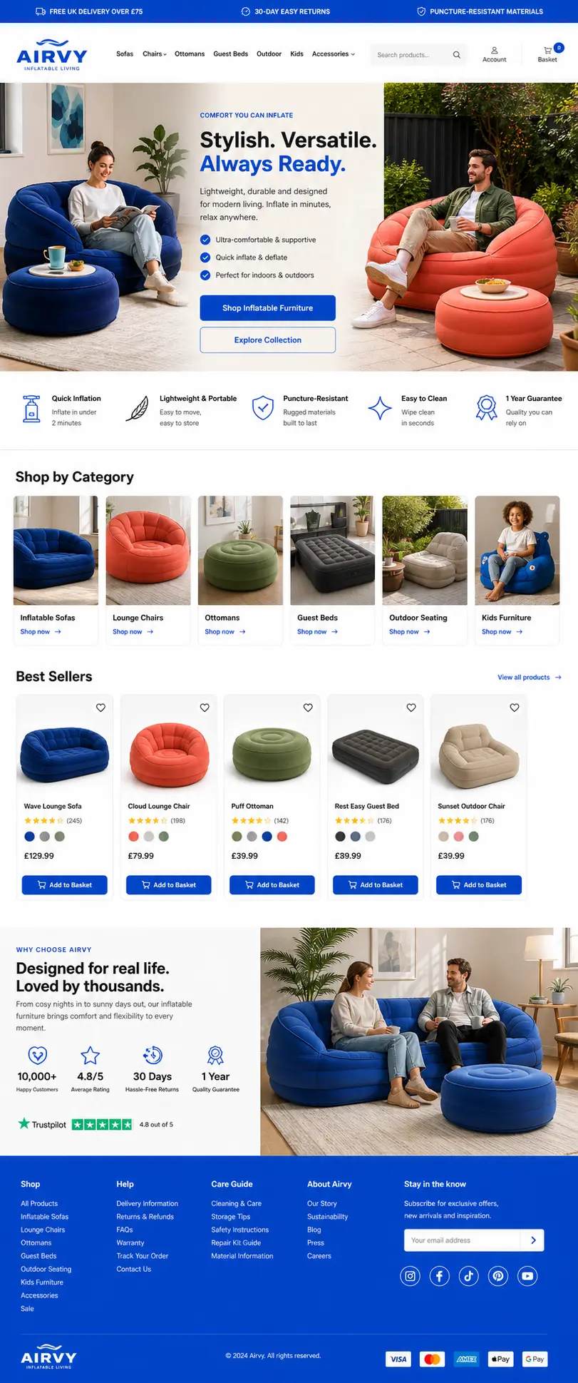 Featured image for selling inflatable furniture  online with Make Local for Global