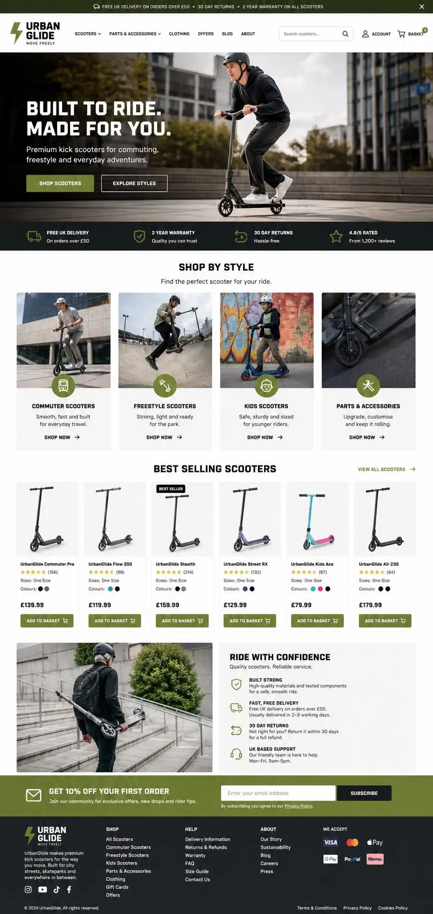 Featured image for selling kick scooters  online with Make Local for Global