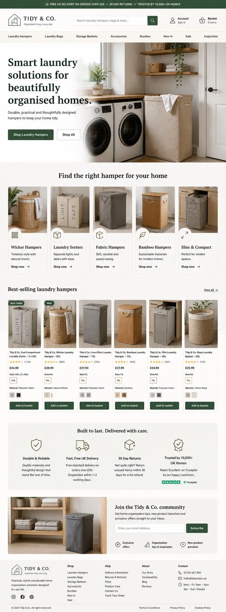 Featured image for selling laundry hampers  online with Make Local for Global