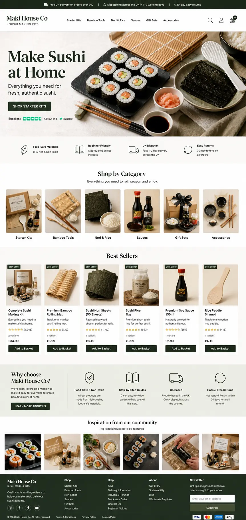 Featured image for selling sushi making kits  online with Make Local for Global