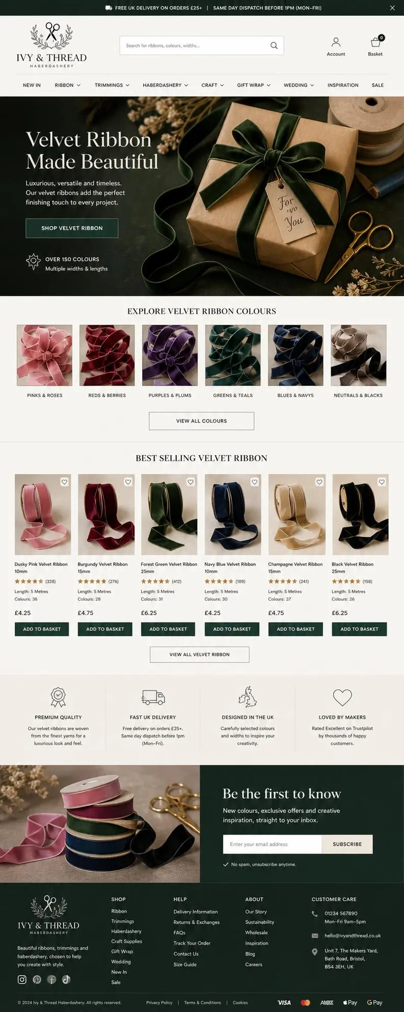 Featured image for selling velvet ribbon  online with Make Local for Global