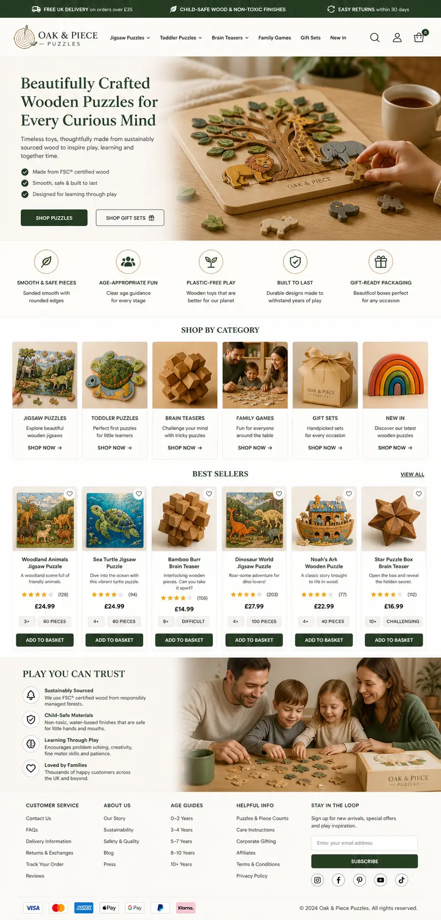 Featured image for selling wooden puzzles  online with Make Local for Global