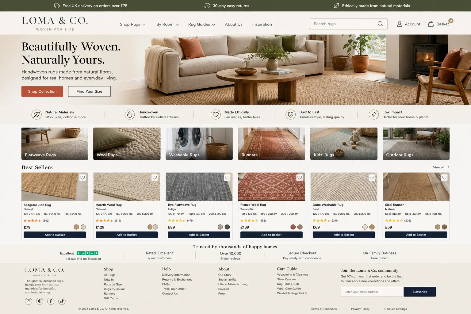 Featured image for selling woven rugs  online with Make Local for Global