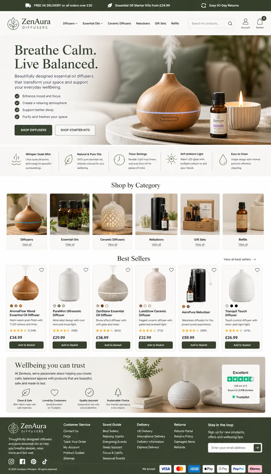 Featured image for selling zen essential oil diffusers  online with Make Local for Global