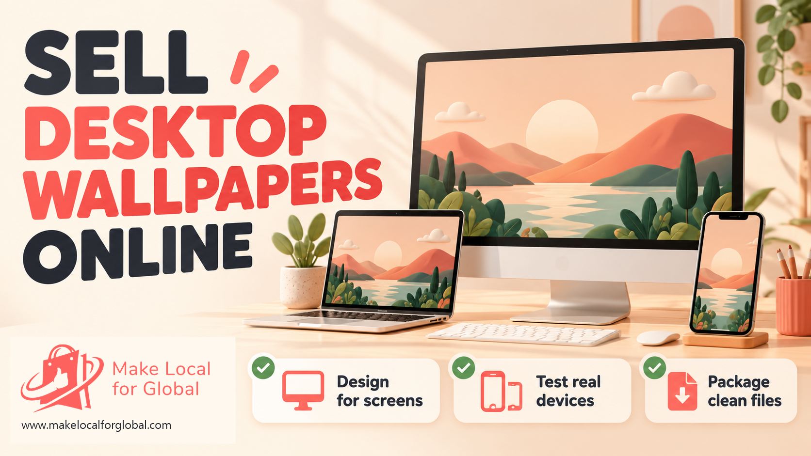 How to Sell Desktop Wallpapers Online: Rights, Files & Pricing