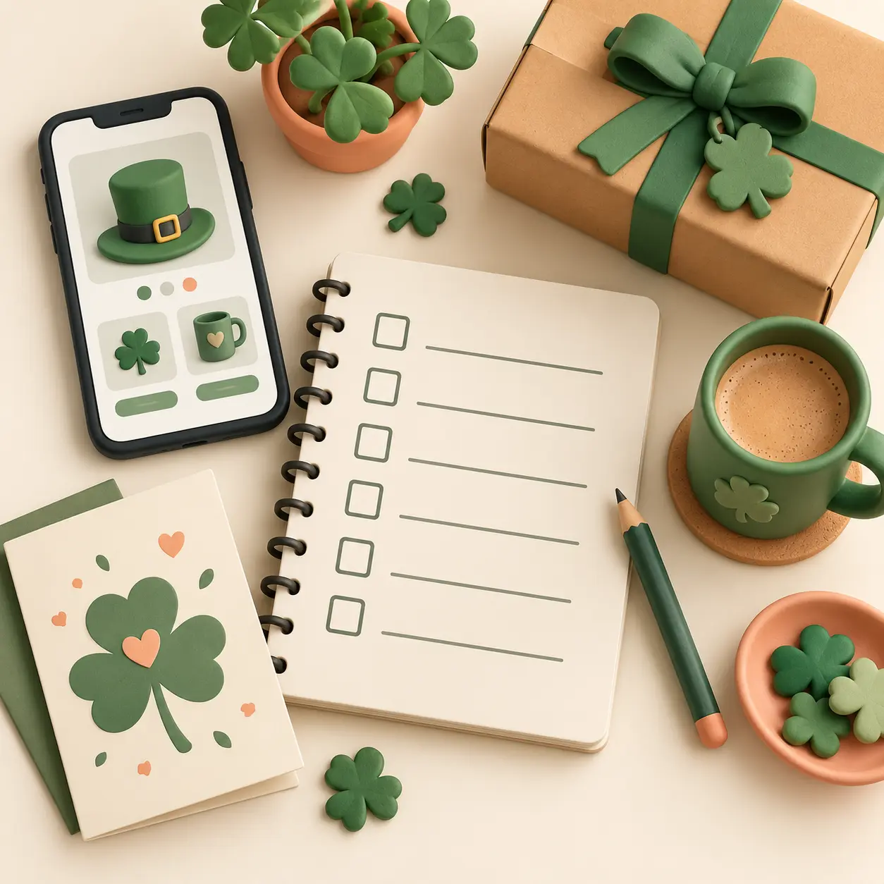 Ten-day social media calendar for an ecommerce St Patrick’s Day campaign